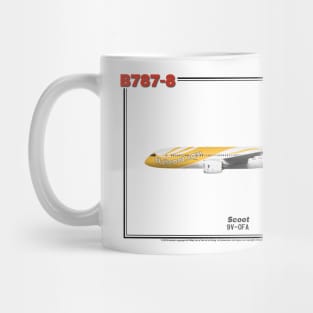 Boeing B787-8 - Scoot (Art Print) Mug